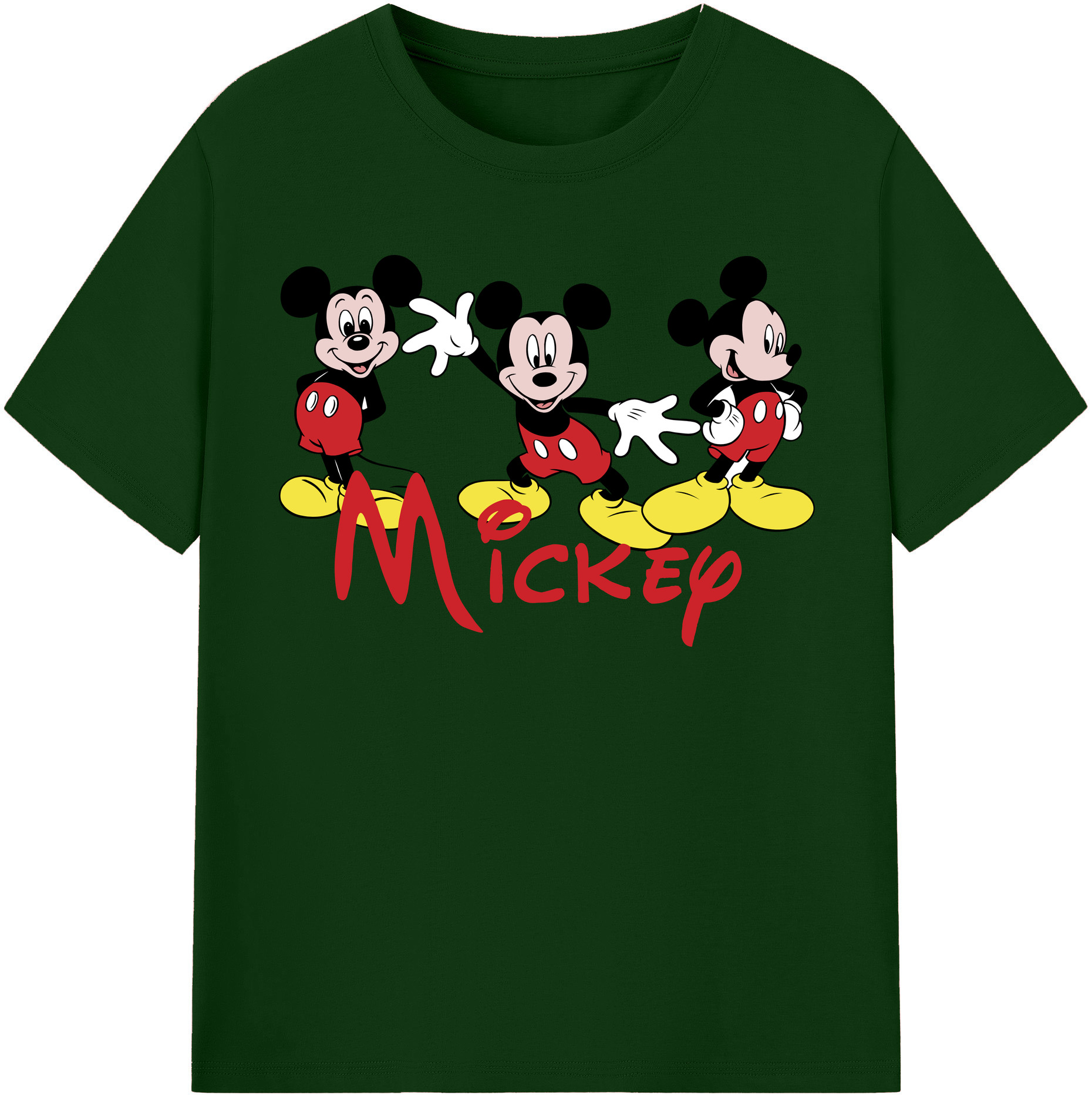 （画像用） ミッキーマウス Mickey Mouse 綿100％半袖Tシャツ（フロントプリント）